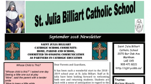 Extra! Extra! Read the St. Julia Newsletter!